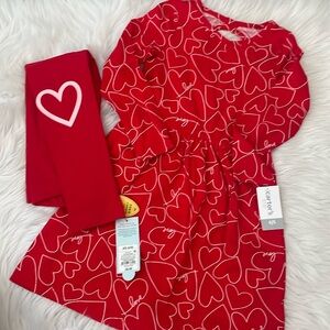 Valentines bundle ❤️- dress & leggings size 4/5 NWT